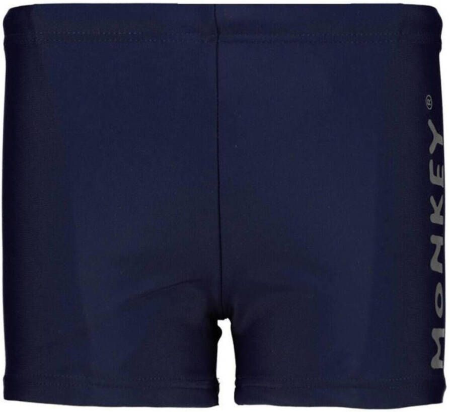 Me & My Monkey zwemboxer donkerblauw Jongens Nylon Printopdruk 104