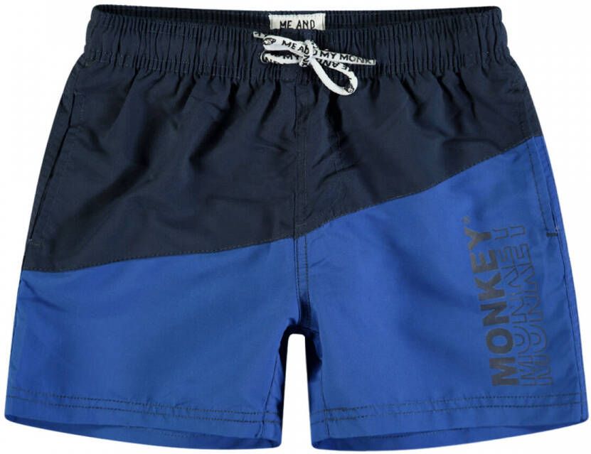 Me & My Monkey zwemshort donkerblauw blauw Jongens Polyester Meerkleurig 128-134