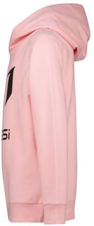 Messi hoodie Masorin met logo lichtroze zwart Sweater Logo 104