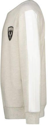 Messi sweater Newon lichtgrijs melange wit Jongens Katoen Ronde hals Meerkleurig 128 - Foto 2