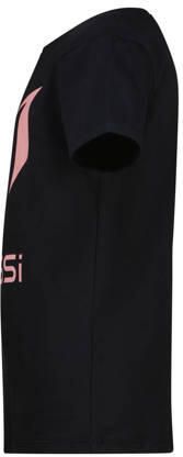 Messi T-shirt Miassi met logo zwart lichtroze Jongens Katoen Ronde hals 128
