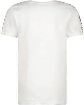 Messi T-shirt Naope met printopdruk wit zwart Jongens Katoen Ronde hals 104