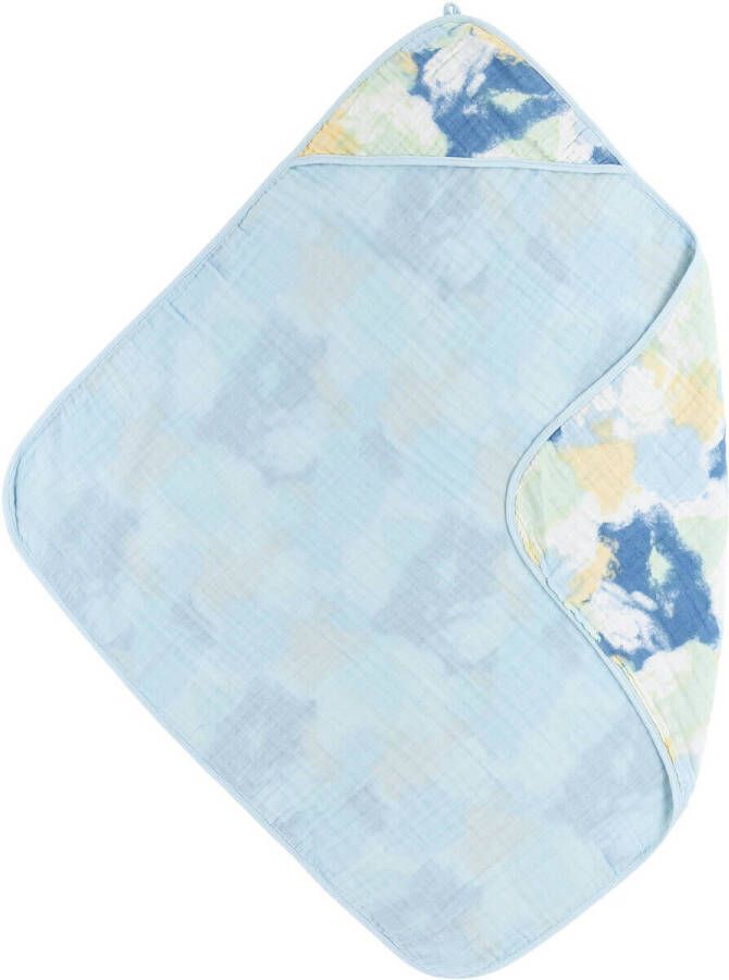 Meyco hydrofiele badcape tie-dye light blue Handdoek badcape Blauw Tie-dye