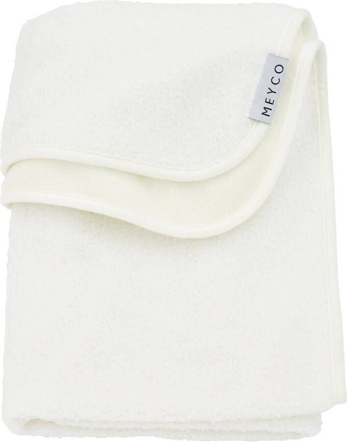 Meyco baby reisdeken Bouclé Uni 75x100 cm Offwhite Babydeken Wit Effen - Foto 3