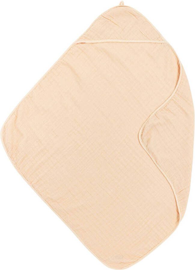 Meyco hydrofiele badcape uni soft peach Handdoek badcape Oranje Effen