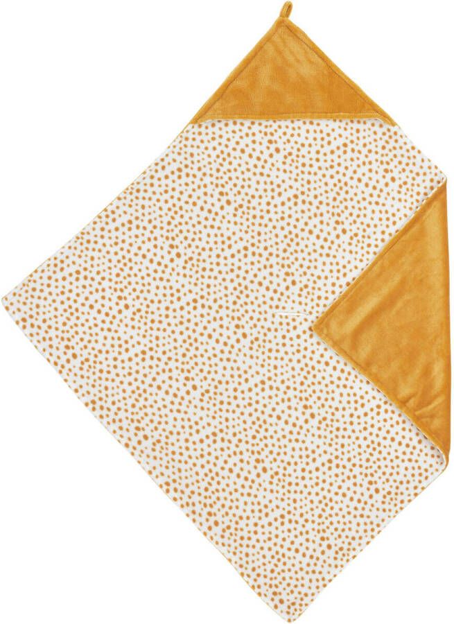 Meyco fleece wikkeldeken Cheetah honey gold Geel | Wikkeldeken van