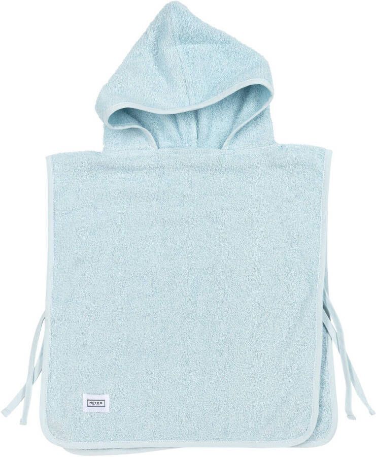 Meyco badponcho 1-3 jaar Basic badstof light blue Handdoek badcape Blauw 86 98