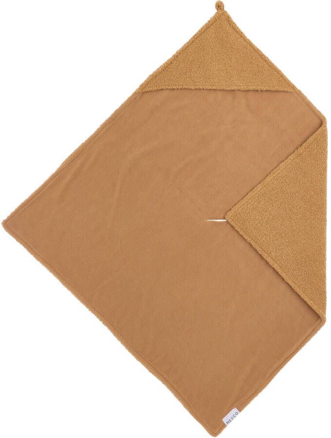 Meyco badcape Bouclé Uni 80x80 cm Toffee Handdoek badcape Bruin Effen
