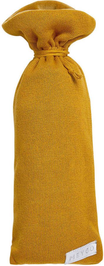 Meyco Knit Basic kruikenzak okergeel Effen | Kruikenzak van