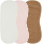 Meyco schoudermodel spuugdoekje Basic Badstof set van 3 Offwhite Soft Pink Toffee Mond- spuugdoekje Multi - Thumbnail 2