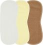 Meyco schoudermodel spuugdoekje Basic Badstof set van 3 Offwhite Soft Yellow Toffee Mond- spuugdoekje Multi - Thumbnail 1