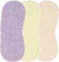 Meyco schoudermodel spuugdoek set van 3 Basic badstof soft lilac soft yellow soft peach Mond- spuugdoekje Multi - Thumbnail 1