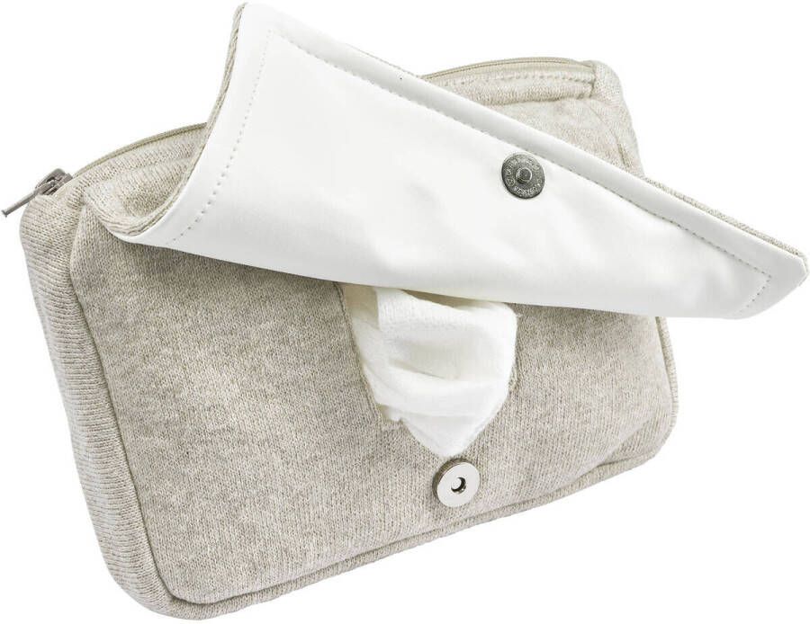 Meyco babydoekjeshoes Knit Basic Sand Melange Luieretui Bruin Effen - Foto 3