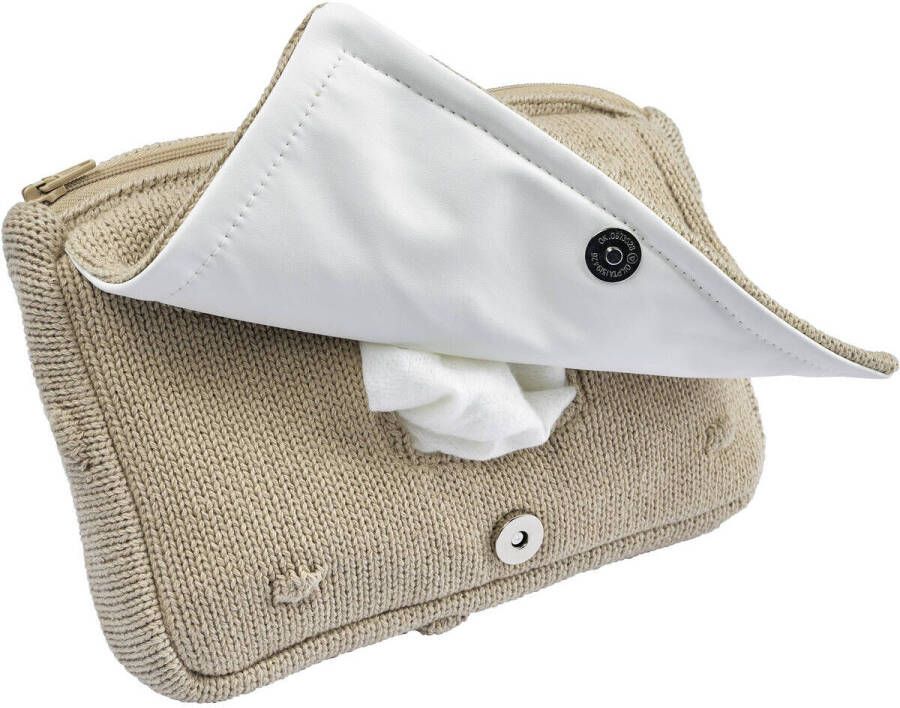 Meyco babydoekjeshoes Mini Knots Sand Luieretui Bruin Stip - Foto 3