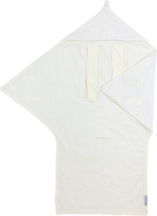 Meyco wikkeldeken Bouclé Uni 110x108cm Offwhite Wit Effen