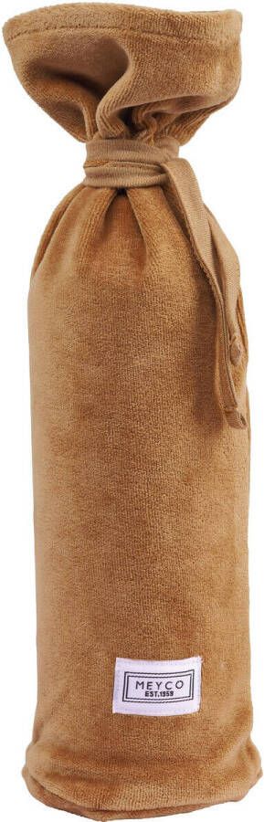 Meyco kruikenzak Velvet 13xh35 cm Toffee Bruin Effen
