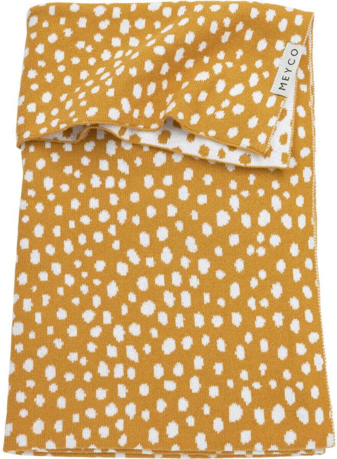 Meyco baby ledikantdeken Cheetah 100x150 cm honey gold Babydeken Geel All over print