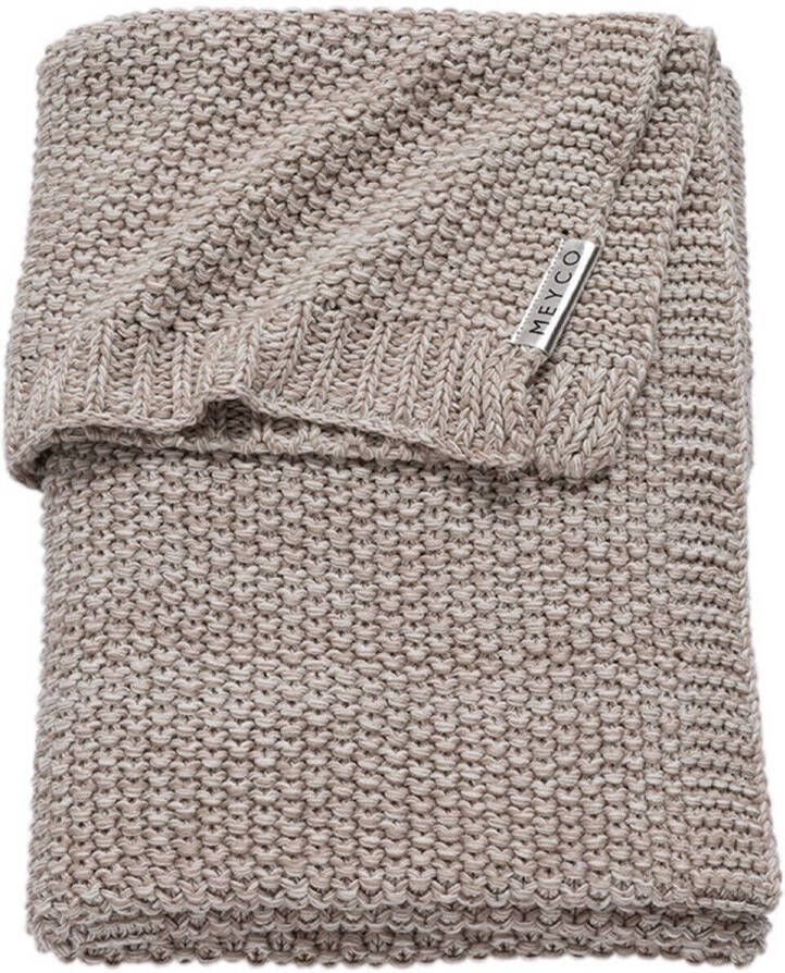 Meyco Silverline Relief Mixed ledikantdeken 100x150 cm zand Babydeken Beige