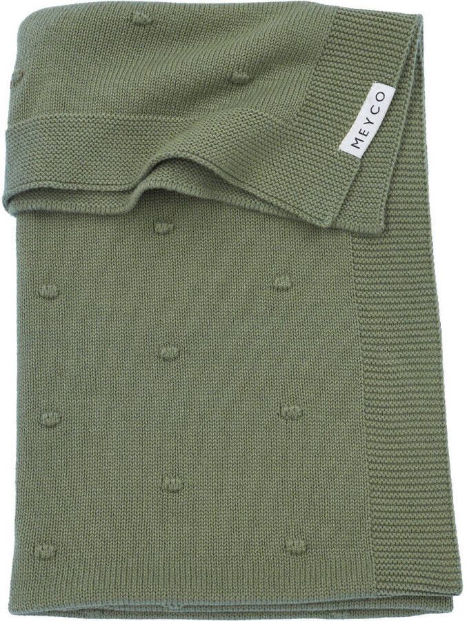 Meyco baby ledikantdeken Mini Knots 100x150 cm Forest Green Babydeken Groen - Foto 3