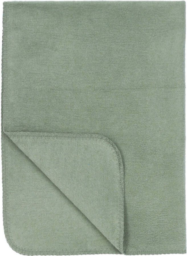 Meyco katoenen baby ledikantdeken uni 100x150 cm forest green Babydeken Groen