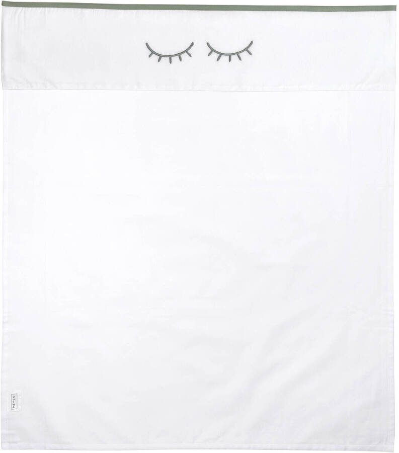 Meyco baby ledikantlaken Sleepy eyes 100x150 cm forest green Babylaken Wit