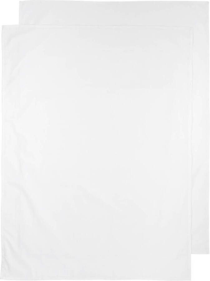 Meyco baby ledikantlaken set van 2 100x150 cm Uni wit Babylaken