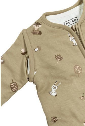 Meyco 4-seizoenen baby slaapzak Forest Animals sand Babyslaapzak Beige - Foto 4