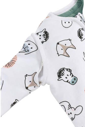 Meyco 4-seizoenen babyslaapzak Animal multi stone green Groen Dierenprint - Foto 3