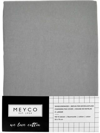 Meyco aankleedkussenhoes Basic jersey grijs | Aankleedkussenhoes van - Foto 3
