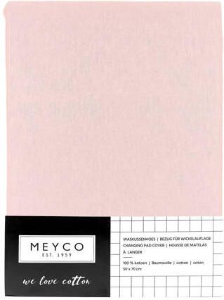 Meyco aankleedkussenhoes Basic jersey lichtroze | Aankleedkussenhoes van - Foto 2