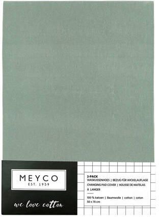 Meyco aankleedkussenhoes Basic jersey set van 2 stone green Groen - Foto 2