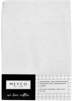 Meyco aankleedkussenhoes Basic jersey wit | Aankleedkussenhoes van - Foto 2