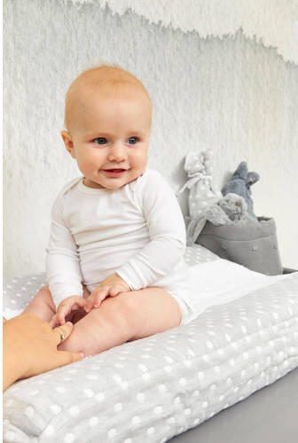Meyco aankleedkussenhoes Little Dots grijs | Aankleedkussenhoes van - Foto 4