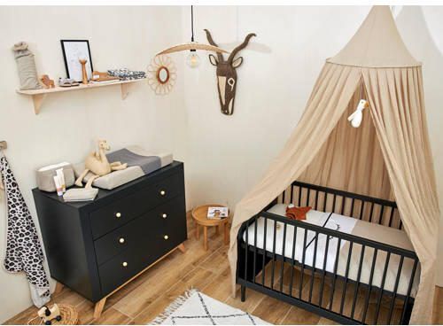 Meyco baby ledikantdeken Knit Basic 100x150 cm Sand Melange Babydeken Bruin