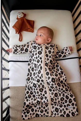 Meyco baby ledikantdeken Knit Basic 100x150 cm Sand Melange Babydeken Bruin - Foto 2