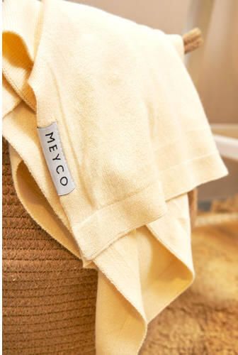 Meyco baby ledikantdeken Knit basic 100x150 cm soft yellow Babydeken Geel - Foto 3