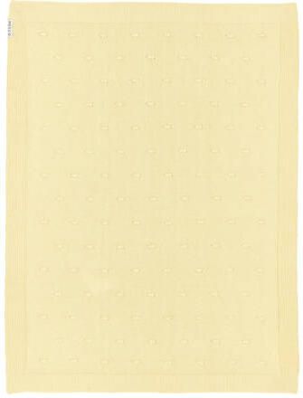 Meyco baby wiegdeken Knots 75x100 cm soft yellow Babydeken Geel Effen - Foto 4