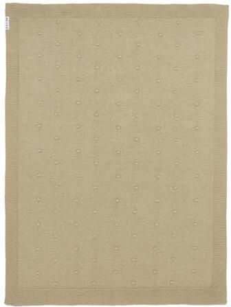 Meyco baby ledikantdeken Mini Knots 100x150 cm Sand Babydeken Bruin Effen - Foto 5