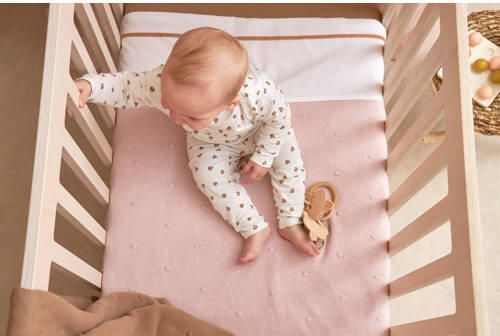 Meyco baby ledikantdeken Mini Knots 100x150 cm Soft Pink Babydeken Roze - Foto 4