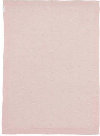 Meyco baby ledikantdeken Mini Knots 100x150 cm Soft Pink Babydeken Roze - Foto 3