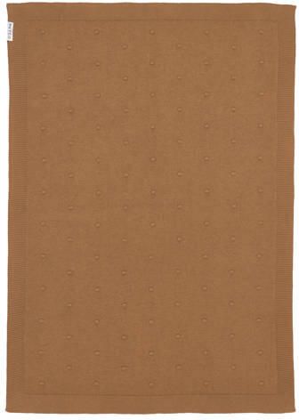 Meyco baby ledikantdeken Mini Knots 100x150 cm Toffee Babydeken Bruin Effen - Foto 4