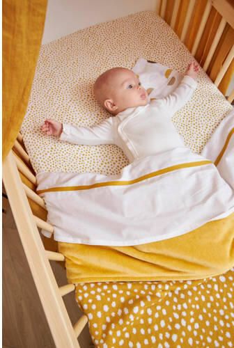 Meyco baby ledikantdeken velvet Cheetah 100x150 cm honey gold Babydeken Geel - Foto 3