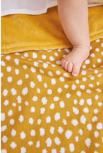 Meyco baby ledikantdeken velvet Cheetah 100x150 cm honey gold Babydeken Geel - Foto 2