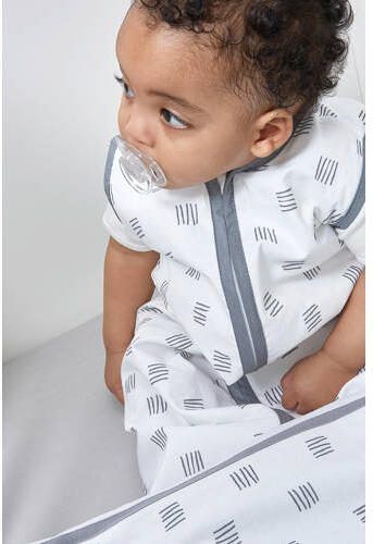 Meyco baby ledikantlaken 100x150 cm block stripe grijs Babylaken - Foto 3