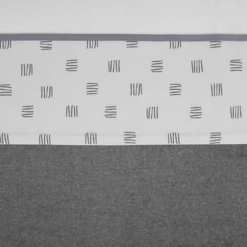 Meyco baby ledikantlaken 100x150 cm block stripe grijs Babylaken - Foto 2