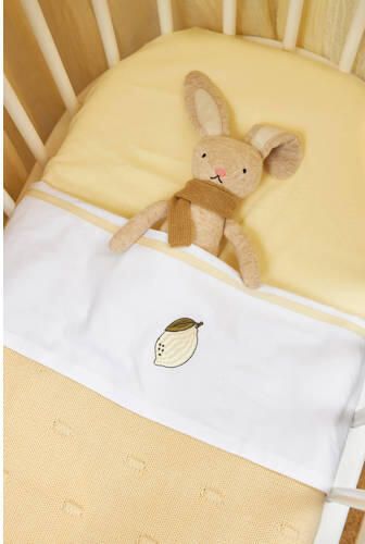 Meyco baby wiegdeken Knots 75x100 cm soft yellow Babydeken Geel Effen - Foto 2