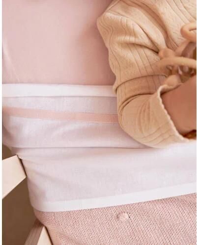 Meyco baby ledikantlaken Bies 100x150 cm Soft Pink Babylaken Wit Streep - Foto 4