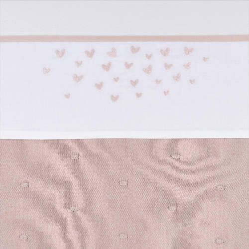 Meyco baby ledikantlaken Hearts soft pink Babylaken Wit Hartjes - Foto 4