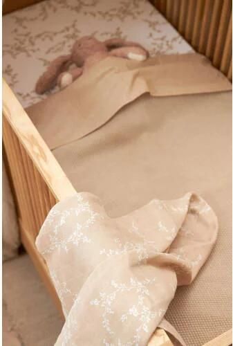 Meyco baby ledikantlaken set van 2 100x150 cm Branches sand Uni sand Babylaken Beige - Foto 4