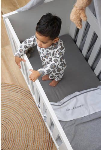 Meyco baby ledikantlaken Ssst...ik slaap!! 100x150 Grey Babylaken Grijs - Foto 2